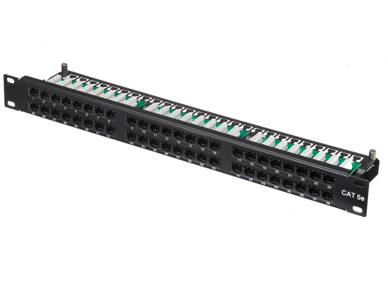 Патч-панель 19", 1U, 48 портов, UTP, RJ45, CAT 5e
