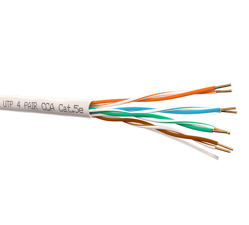 Кабель витая пара U/UTP,CU,CAT 5e, PVC, 2PR, 24AWG, INDOOR, 305м NETLAN