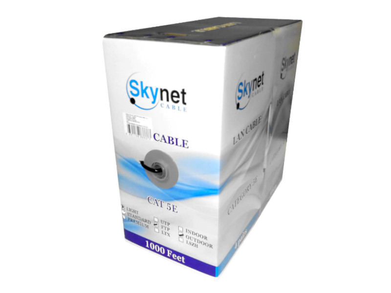 Кабель витая пара U/UTP,CU,CAT 5e, PVC, 2PR, 24AWG, INDOOR, 305м SkyNet