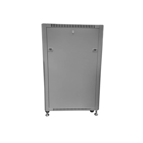 Шкаф напольный 19" 22U(600х600х1132), передняя дверь стекло, серый, разобранный