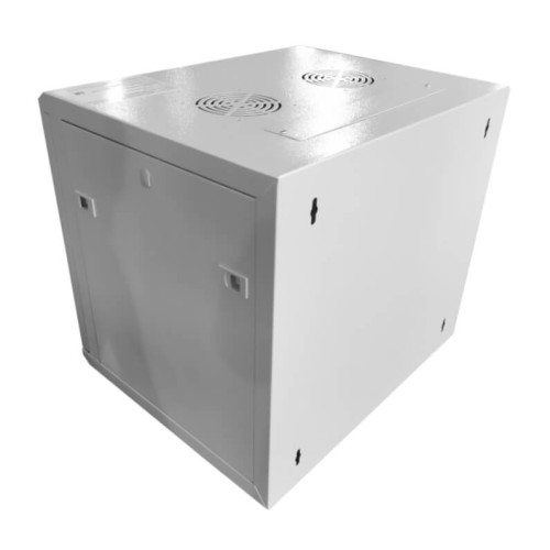 Шкаф настенный 12U (540х600х625) собранный, передняя дверь стекло, серый
